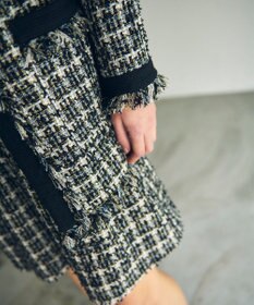 GRACE CONTINENTAL フリンジツイードジャケット