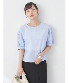 earth music&ecology 刺繍パフスリーブブラウス