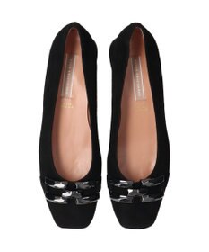 INTER-CHAUSSURES 【INTER-CHAUSSURES】スクエアトウローヒールバックルパンプス