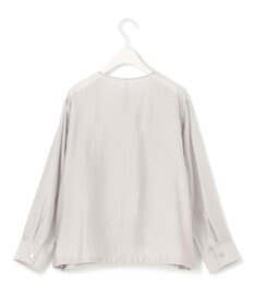 ICB L 【洗える】リヨセルナイロンワッシャー ノーカラーブルゾン