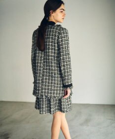 GRACE CONTINENTAL フリンジツイードジャケット