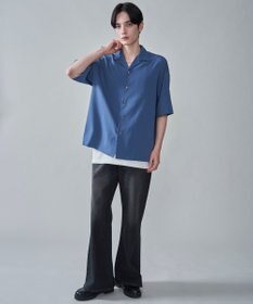 WEGO クレープオープンカラーシャツ（SS）