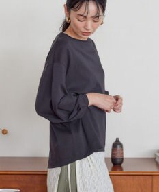 AMERICAN HOLIC 接触冷感7分袖タックスリーブカットプルオーバー