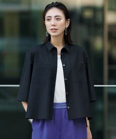 ICB L ドライクールトロ 5分袖シャツ ブラック