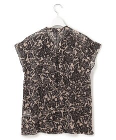 23区 【洗える】ボタニカルプリント スキッパー ブラウス