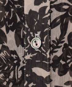 23区 【洗える】ボタニカルプリント スキッパー ブラウス