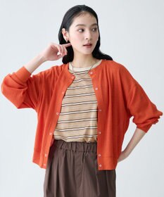 ANY シアーワッフルカーディガン