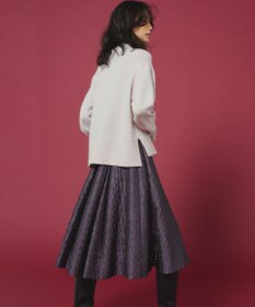 組曲 L ウールカシミヤミックス ロールネック ニット