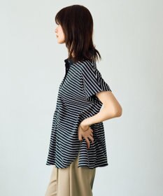 YECCA VECCA アシメボーダーポロシャツ