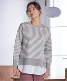 ANY SIS 【洗える】サイドスリット ニット