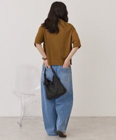 AMERICAN HOLIC 襟付き5分袖ニットカーディガン
