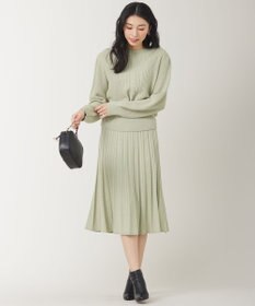 ANY SIS L 【セットアップ対応】スフレケーブルニット スカート