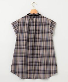 組曲 【リボンタイ付き】シアーツイルチェック ブラウス