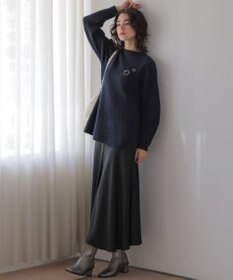 組曲 L へアリーヤーン フレア ニット