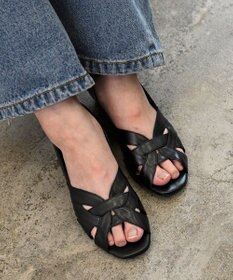 APOM モールドウエッジオープントゥパンプス45
