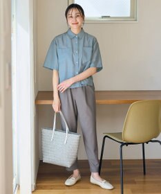 ANY 【ウエストゴム】イージーケアライトストレッチテーパードパンツ