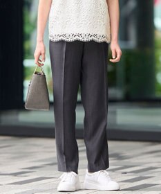 自由区 L 【洗える/セット着用可】キュプラリネンシャンタン イージーテーパードパンツ