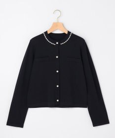 組曲 L 【先行予約・WEB限定】クリアストレッチビジューレーン カーディガン