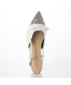 MODE ET JACOMO <carino>グリッターコンビフラットシューズ