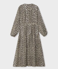 GRACE CONTINENTAL レオパードドレープドレス