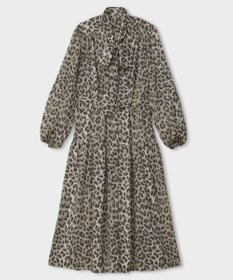 GRACE CONTINENTAL レオパードドレープドレス