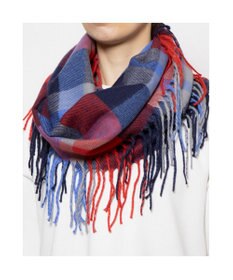 UNBILLION カシュネ cache nez / チェックサイドフリンジスヌード