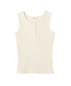 earth music&ecology 【綿100％】ピコミシンヘンリーネックタンクトップ