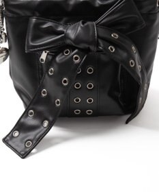 WEGO チャーム付きハトメリボンショルダー