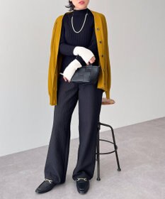 CRAFT STANDARD BOUTIQUE 洗える/とてもち配色モックネックリブニットプルオーバー/24AW