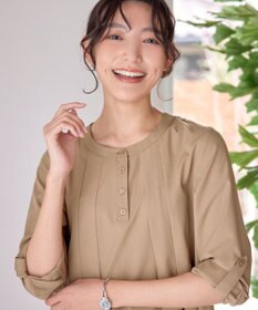 Tiaclasse 【洗える】ランダムタックチュニックワンピ―ス