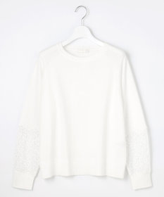 自由区 【洗える】レースコンビ ニット