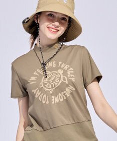 PW CIRCULUS 【WOMEN】SEA TURTLE メッシュコンビモックネックT ゴルフウェア レディース