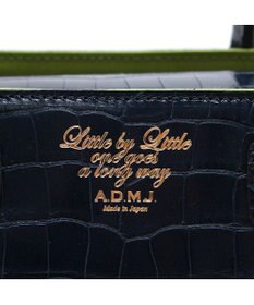 A.D.M.J. 【牛革】クロコ型押し ザ・ビーDカン付ミニトート