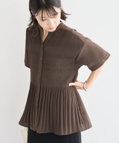 Green Parks マジョリカプリーツスキッパーブラウス