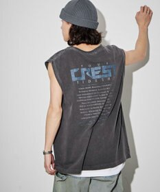 WEGO 【ユニセックス着用アイテム/手洗い可】ピグメントグラフィックノースリーブ