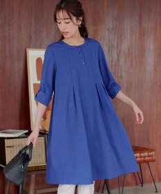 Tiaclasse 【洗える】ランダムタックチュニックワンピ―ス