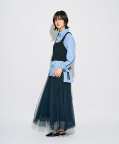 YECCA VECCA 【archive】レースブロッキングチュールスカート