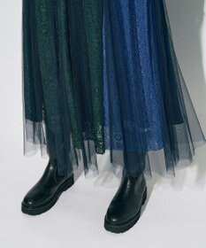 YECCA VECCA 【archive】レースブロッキングチュールスカート