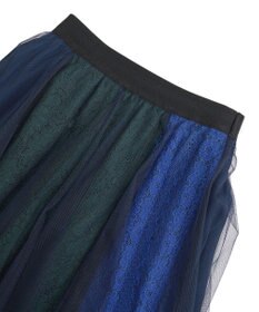 YECCA VECCA 【archive】レースブロッキングチュールスカート