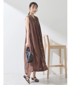 earth music&ecology 綿クレープワンピース（無地）