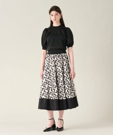 GRACE CONTINENTAL ラメシアーパフニットトップ