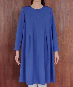 Tiaclasse 【洗える】ランダムタックチュニックワンピ―ス