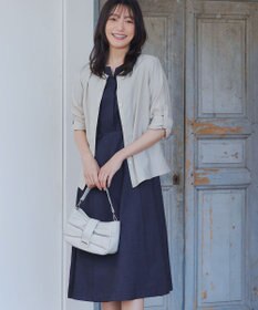 Tiaclasse 【小倉優子さん着用・洗える】フラップ付きミディアム丈フレアワンピース