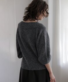 組曲 L へアリーヤーンボートネック ニット