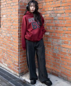 WEGO 【ウエストゴム/SMLサイズ展開】カーブデザインスウェットパンツ