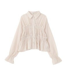 earth music&ecology シャーリングストライプシャツ