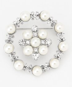 ANY 【2セット】【親子で使える】パールビジューブローチ