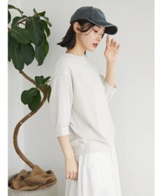 Green Parks ７分袖ラメ裏毛パフプルオーバー