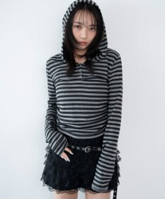 WEGO ヘンリーネックフードロンT