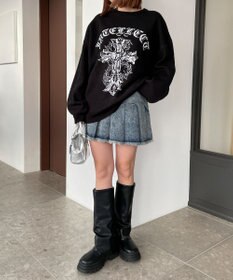 WEGO グラフィックBIGニットプルオーバー